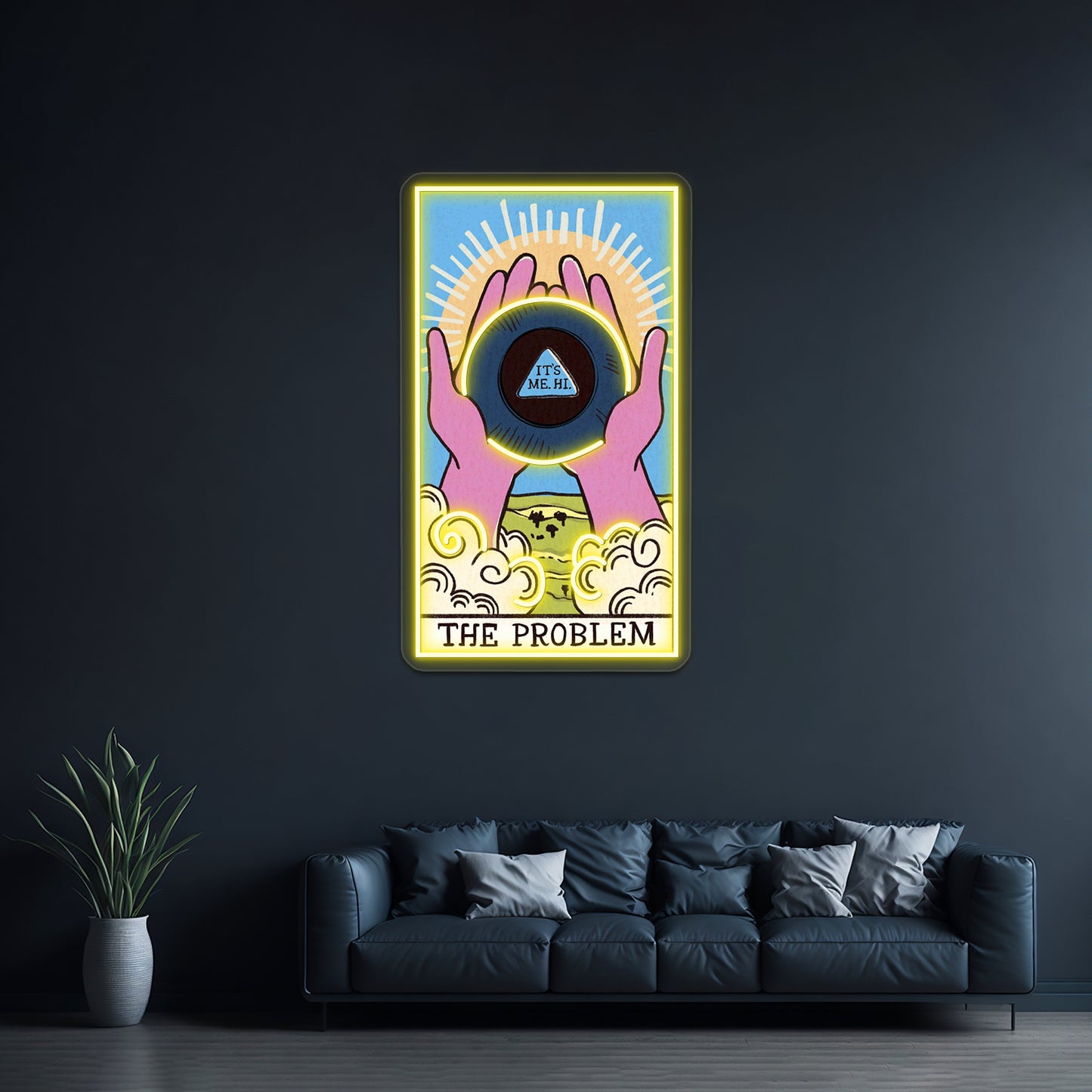 The Problem Tarot Card Neon Sign Artwork For Funny Neon Signs