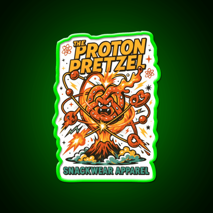 The Proton Pretzel Atomic Snack Meltdown Snack Food Led Neon Sign Rgb Color - Shineneon