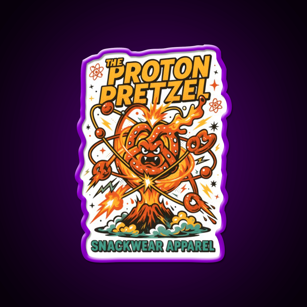 The Proton Pretzel Atomic Snack Meltdown Snack Food Led Neon Sign Rgb Color - Shineneon