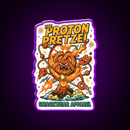 The Proton Pretzel Atomic Snack Meltdown Snack Food Led Neon Sign Rgb Color - Shineneon