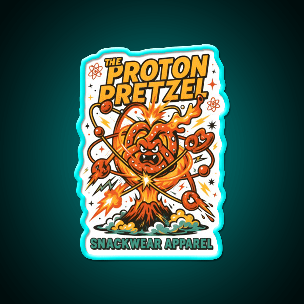 The Proton Pretzel Atomic Snack Meltdown Snack Food Led Neon Sign Rgb Color - Shineneon