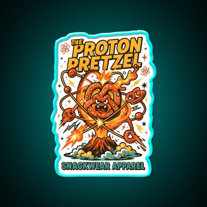 The Proton Pretzel Atomic Snack Meltdown Snack Food Led Neon Sign Rgb Color - Shineneon