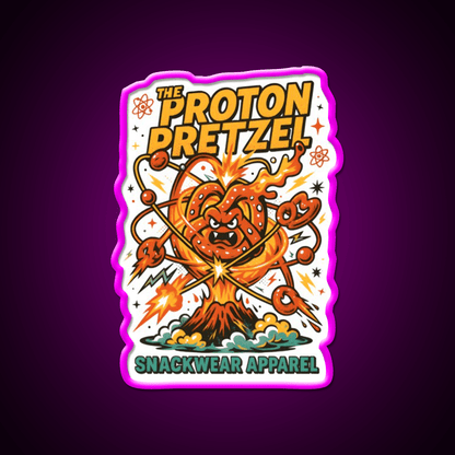 The Proton Pretzel Atomic Snack Meltdown Snack Food Led Neon Sign Rgb Color - Shineneon