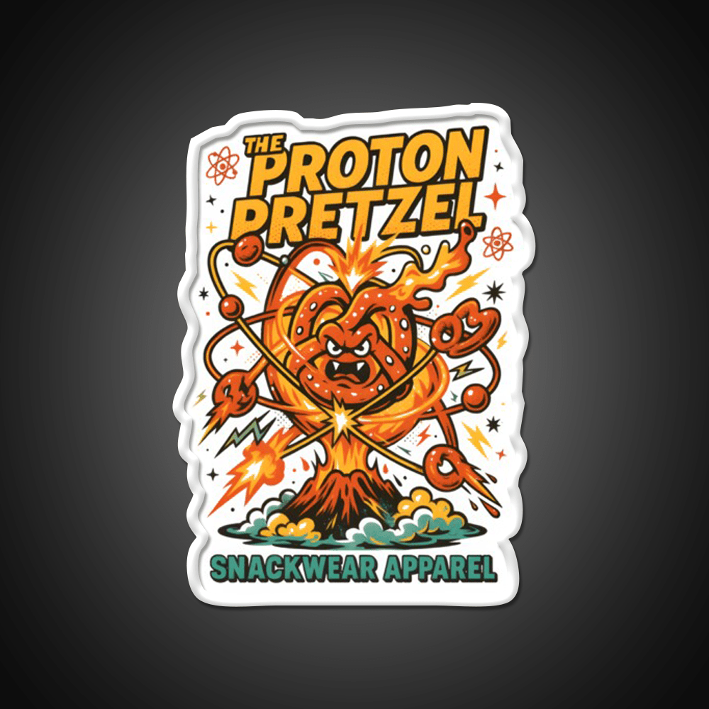 The Proton Pretzel Atomic Snack Meltdown Snack Food Led Neon Sign Rgb Color - Shineneon