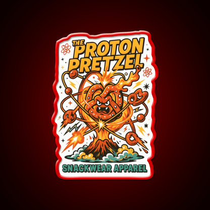 The Proton Pretzel Atomic Snack Meltdown Snack Food Led Neon Sign Rgb Color - Shineneon
