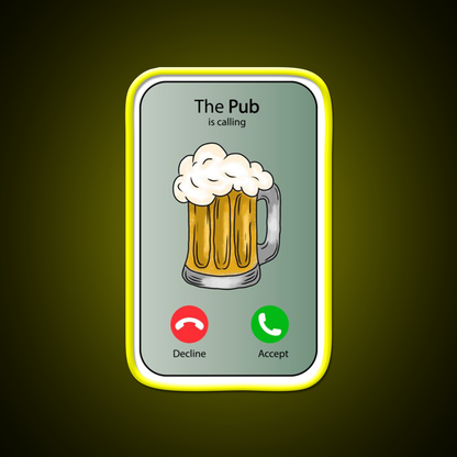 The Pub Calling Decline Or Accept Man Cave Bar Led Neon Sign Rgb Color