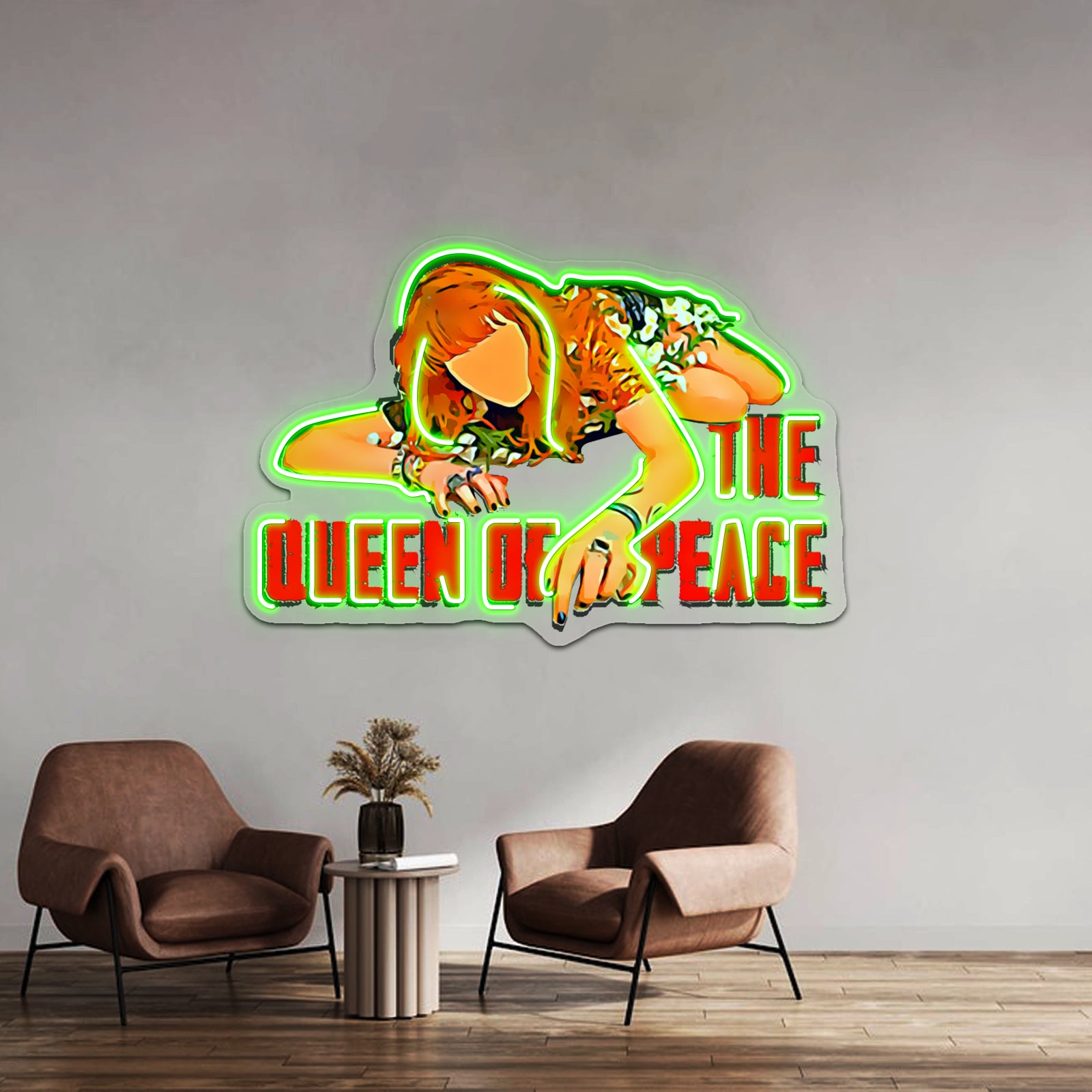 The Queen Of Peace Artwork Personalized Neon Signs | Shineneon