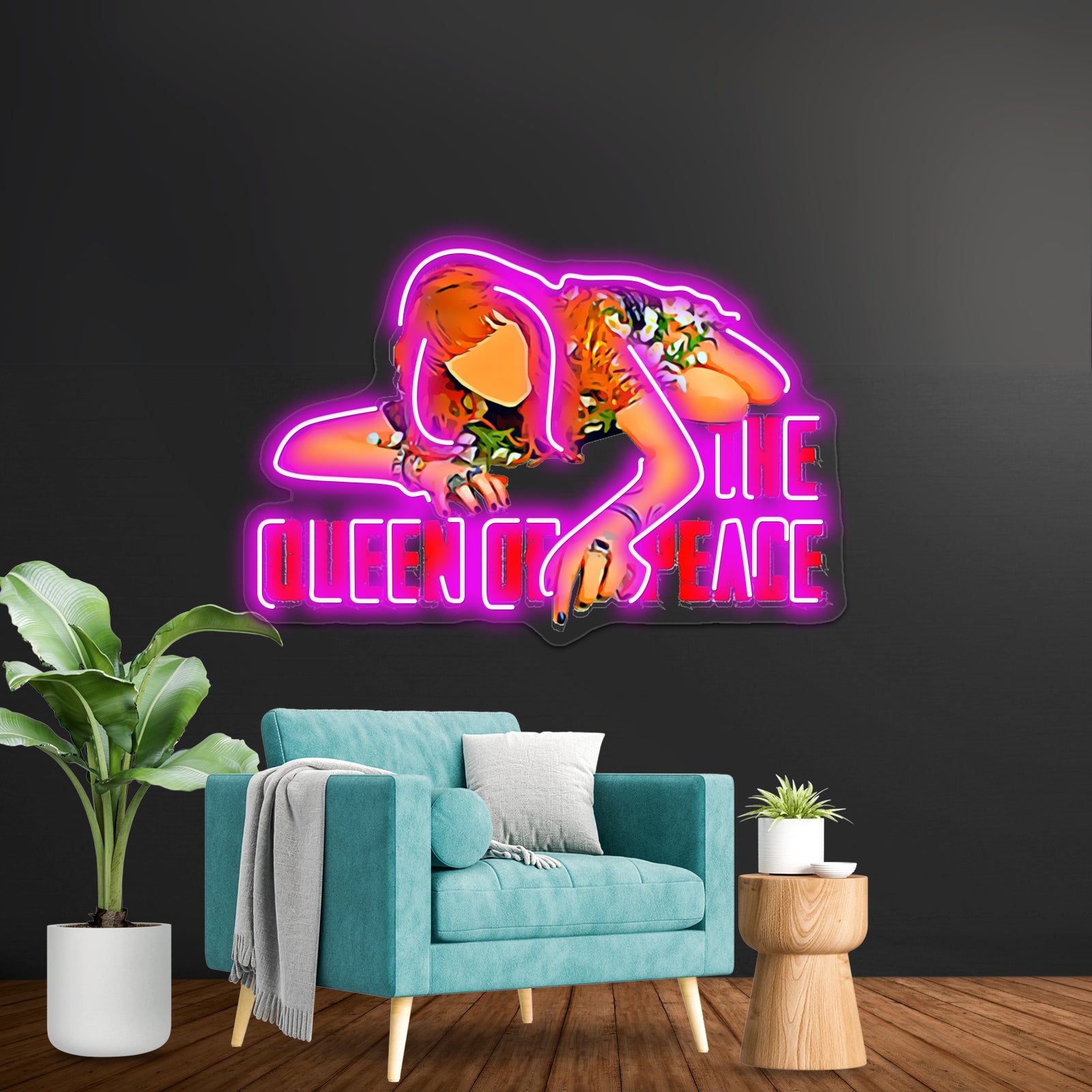 The Queen Of Peace Artwork Personalized Neon Signs | Shineneon