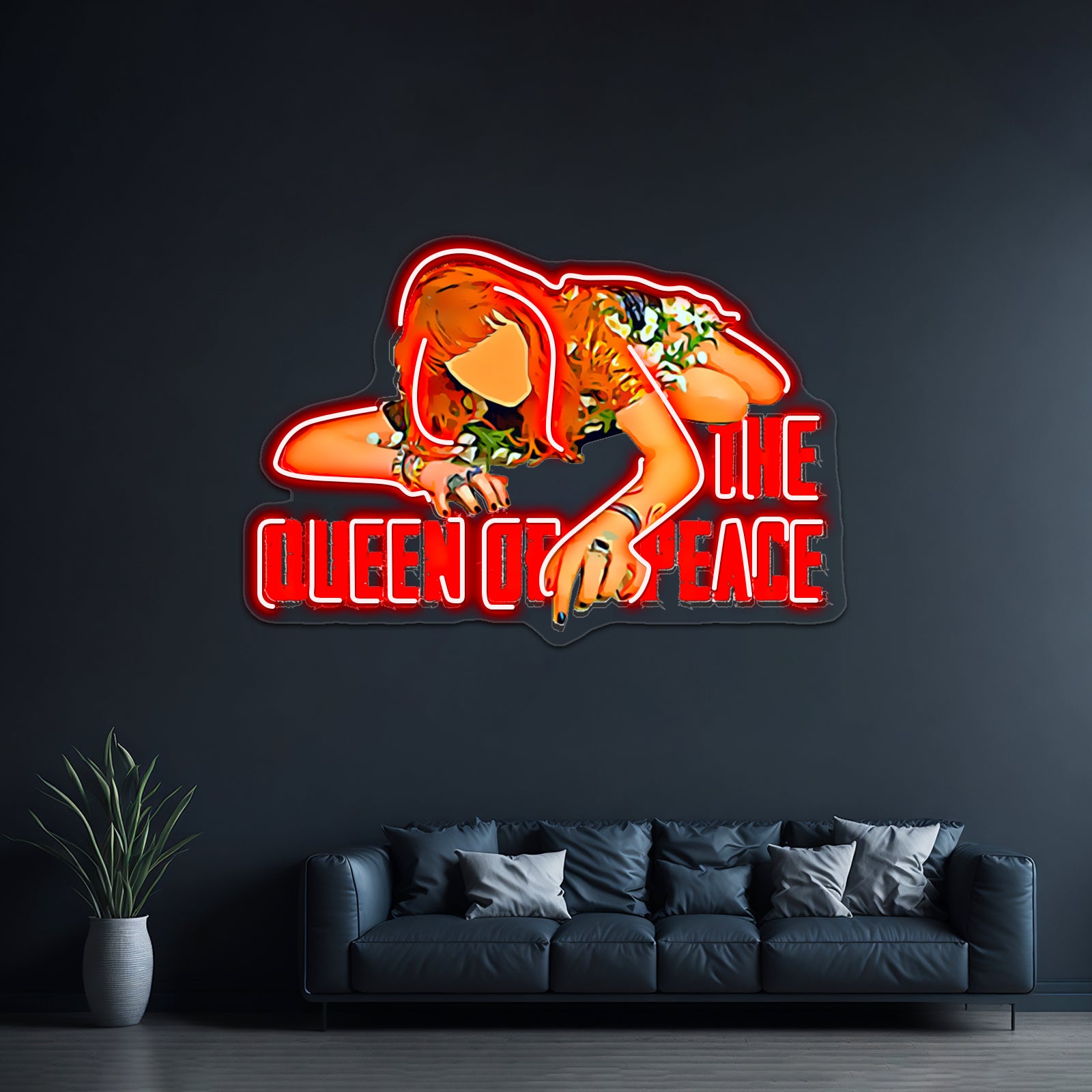 The Queen Of Peace Artwork Personalized Neon Signs | Shineneon
