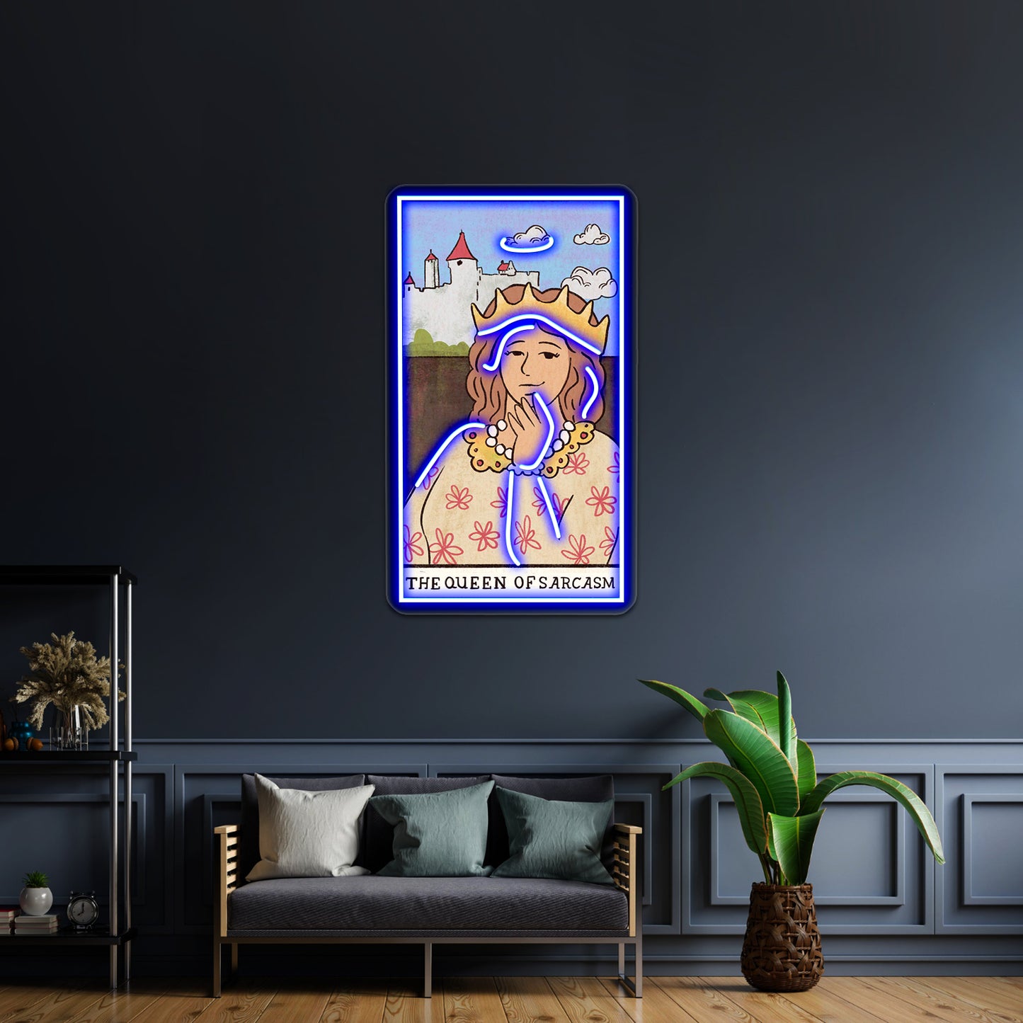 The Queen Of Sarcasm Tarot Card Neon Sign Artwork For Led Neon