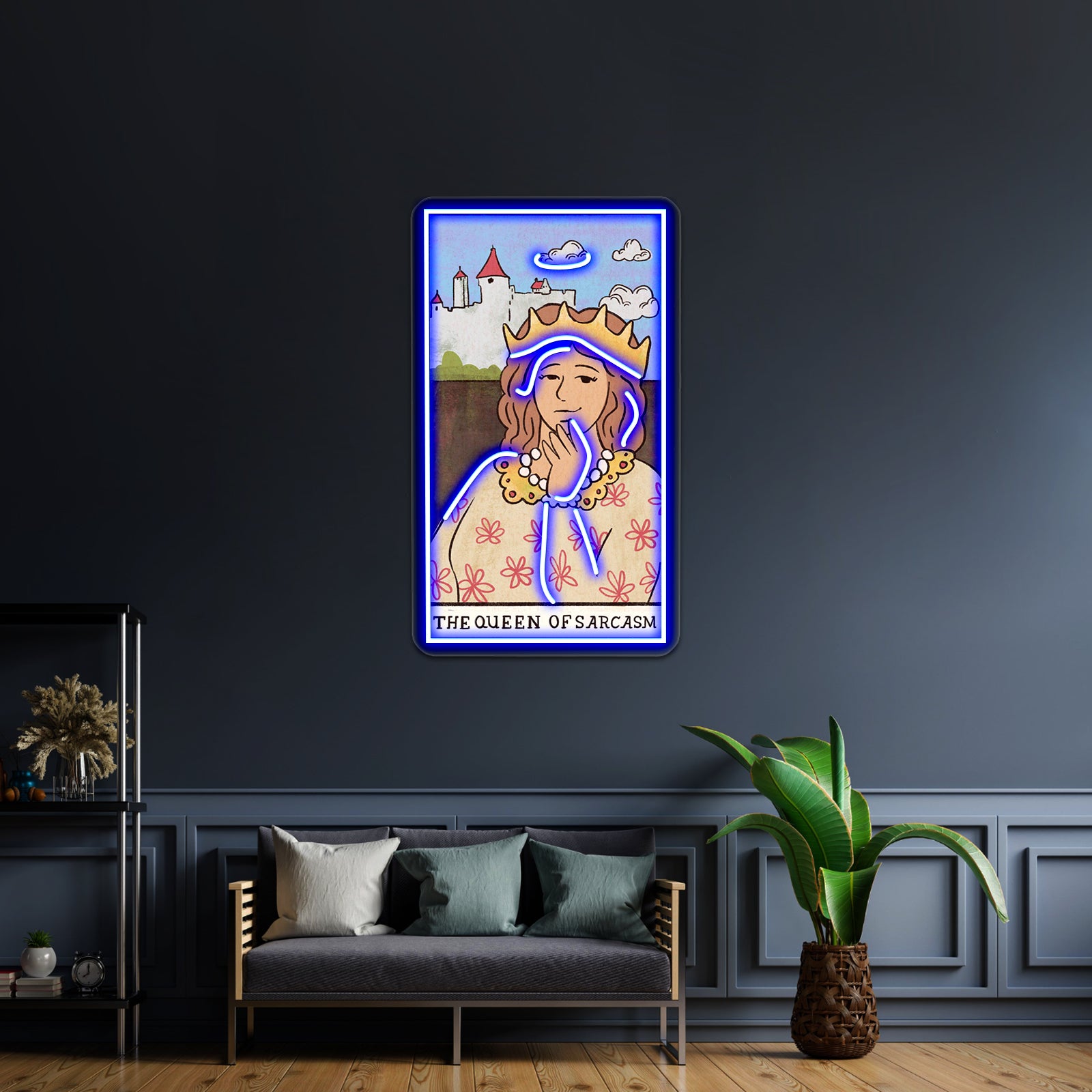 The Queen Of Sarcasm Tarot Card Neon Sign Artwork For Led Neon | Shineneon