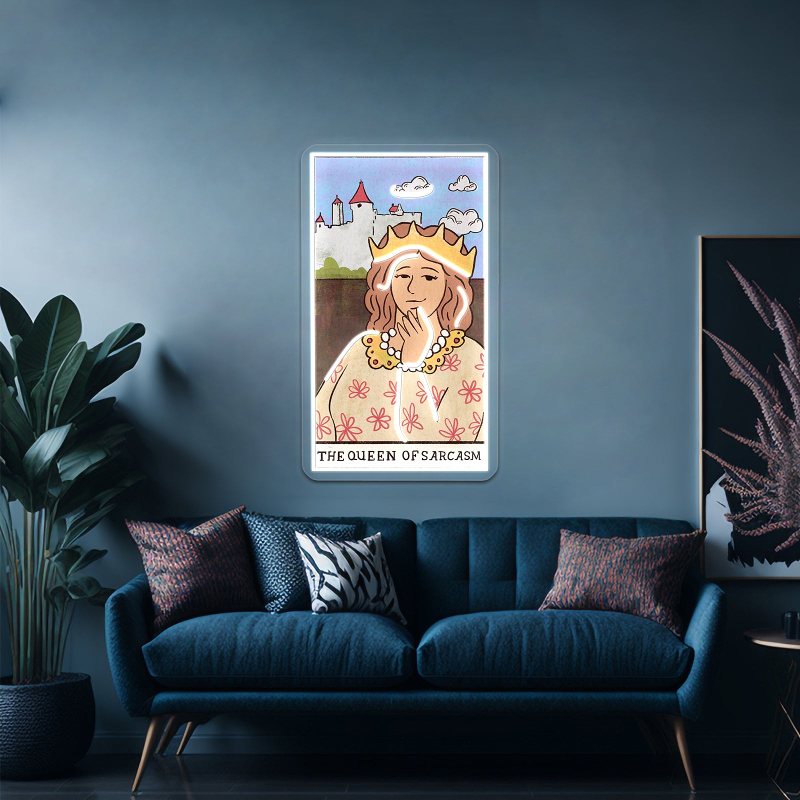 The Queen Of Sarcasm Tarot Card Neon Sign Artwork For Led Neon | Shineneon