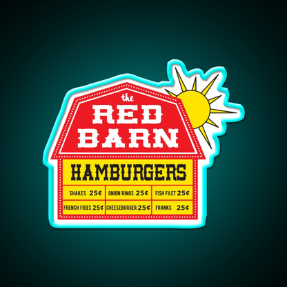 The Red Barn Fast Food Led Neon Sign For Burger Place Rgb Color - Shineneon