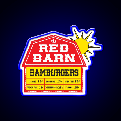 The Red Barn Fast Food Led Neon Sign For Burger Place Rgb Color - Shineneon
