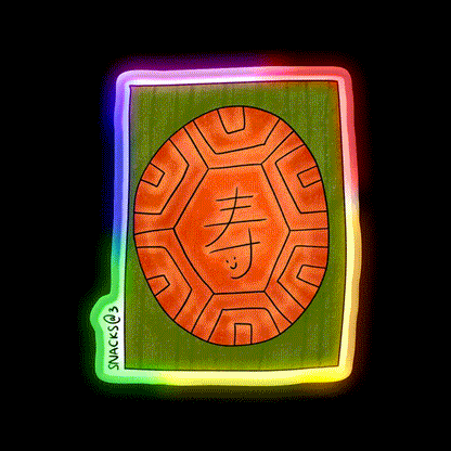 The Red Tortoise Cake Led Neon Sign Chinese Food Rgb Color