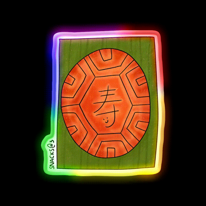 The Red Tortoise Cake Led Neon Sign Chinese Food Rgb Color