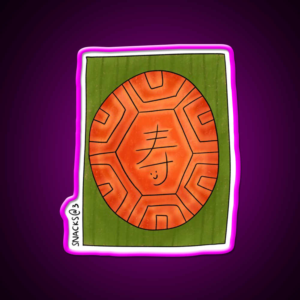 The Red Tortoise Cake Led Neon Sign Chinese Food Rgb Color