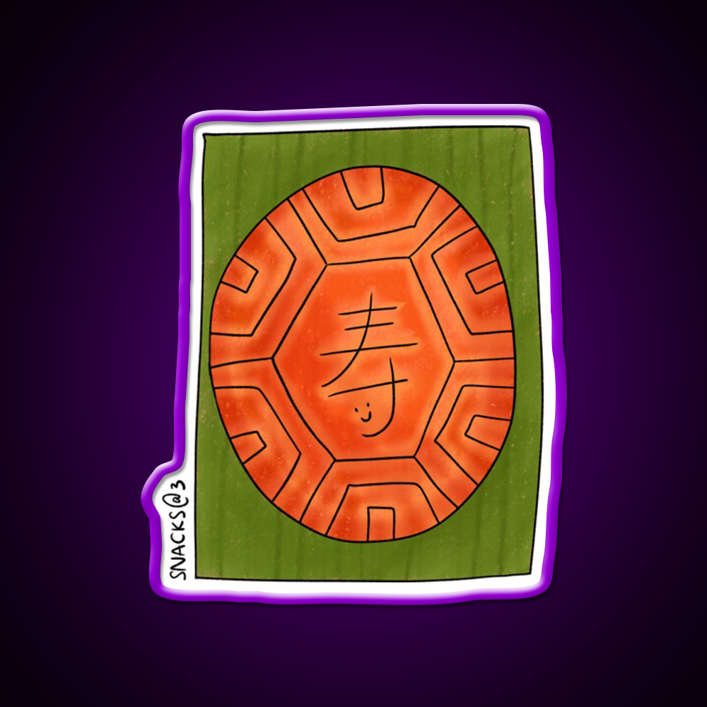 The Red Tortoise Cake Led Neon Sign Chinese Food Rgb Color