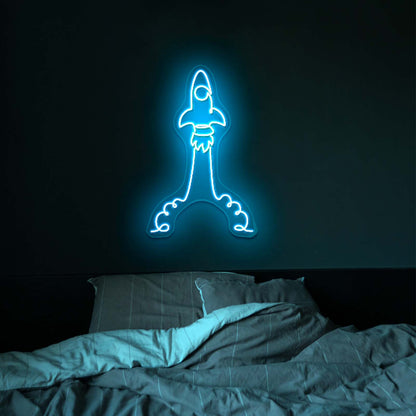 The Rocket Neon Sign For Kids Bedroom