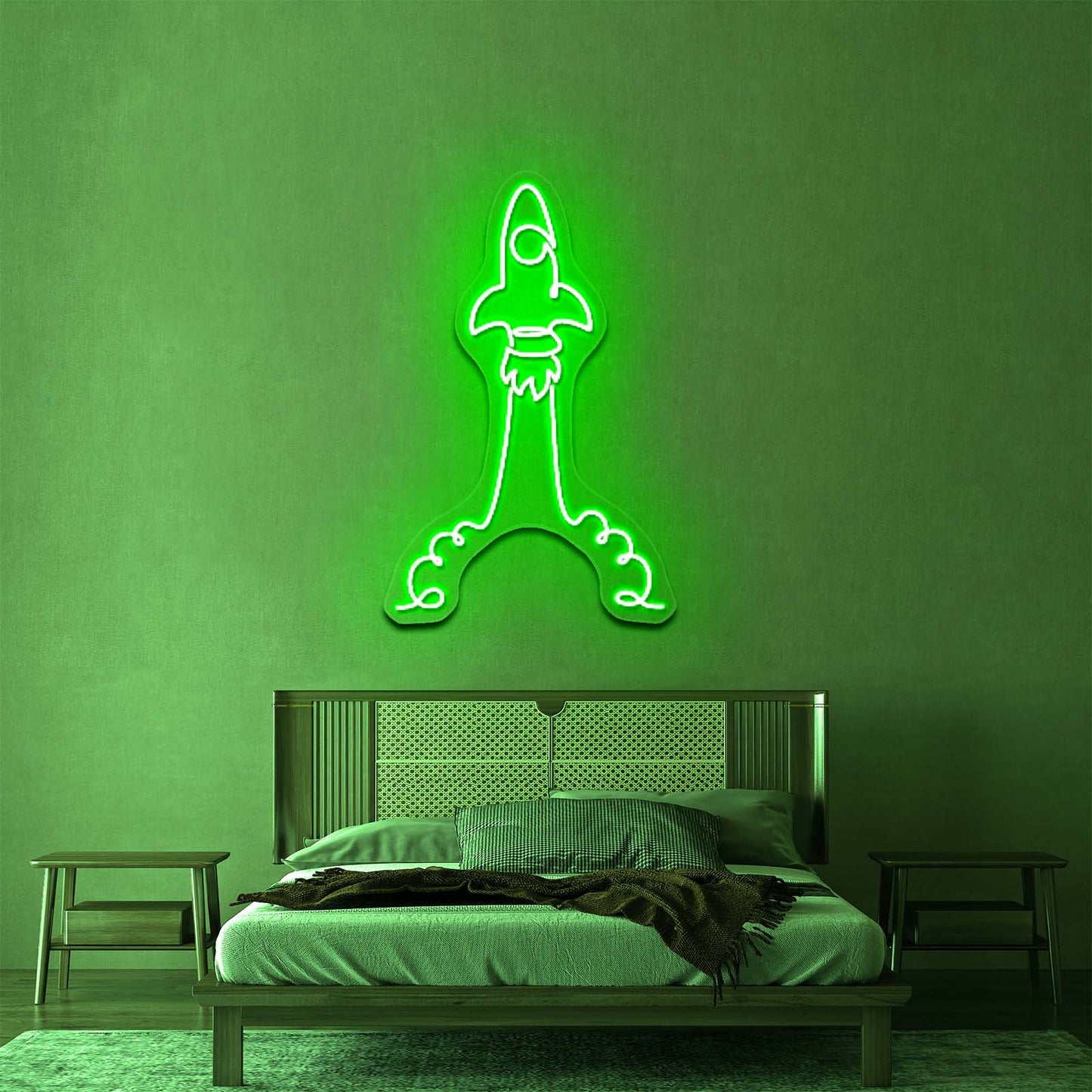 The Rocket Neon Sign For Kids Bedroom