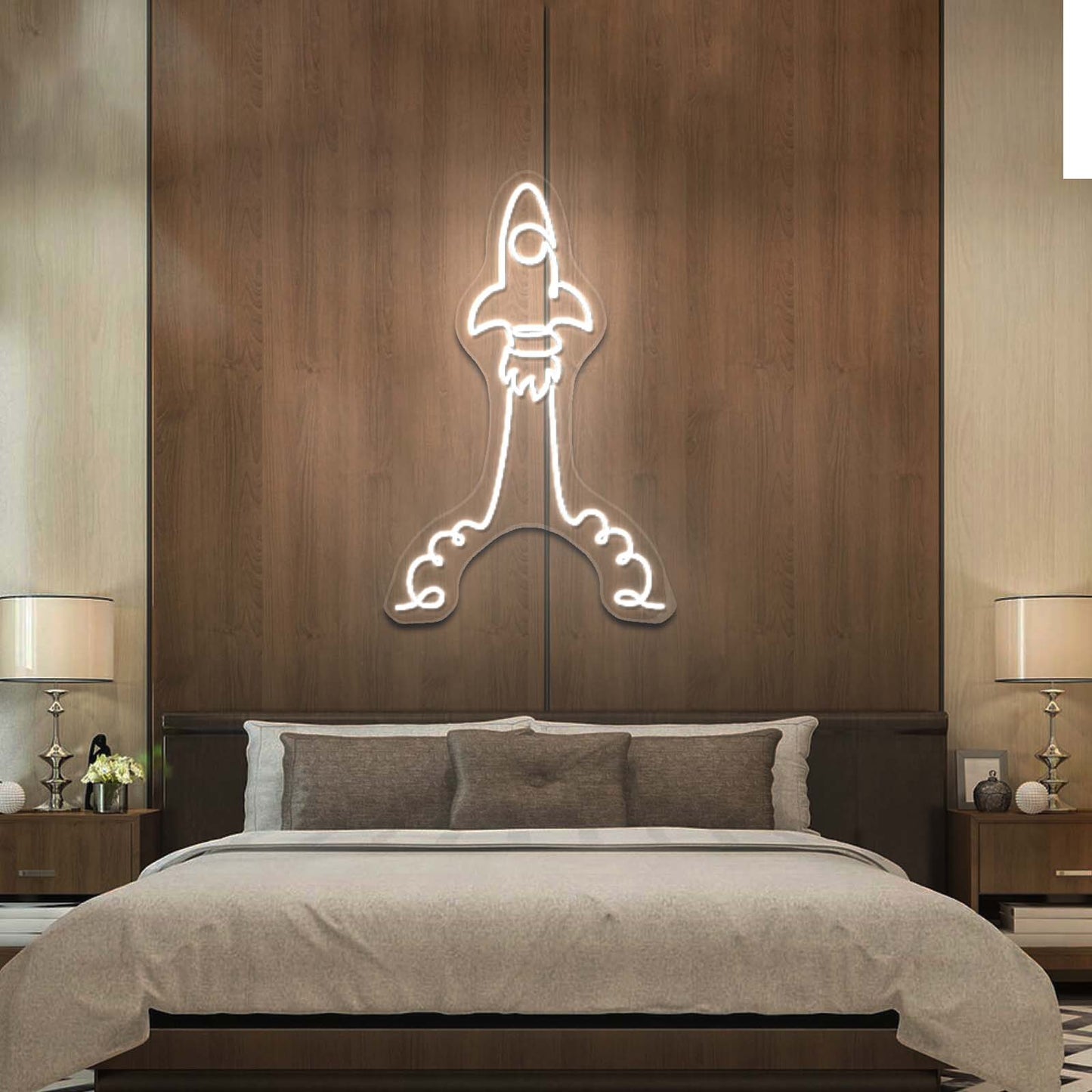 The Rocket Neon Sign For Kids Bedroom