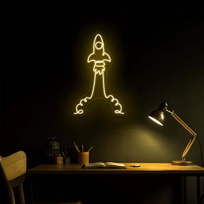 The Rocket Neon Sign For Kids Bedroom