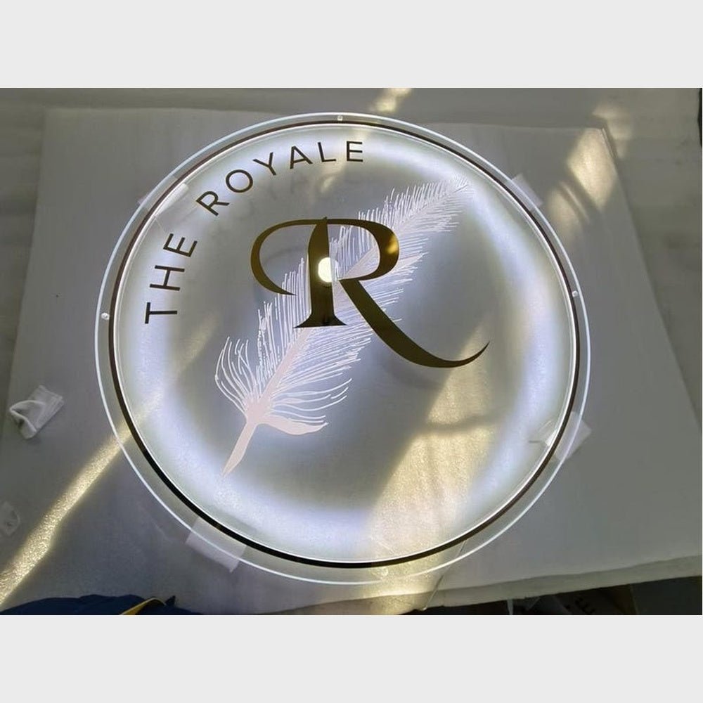 The Royale Acrylic Business Logo Sign - Shineneon