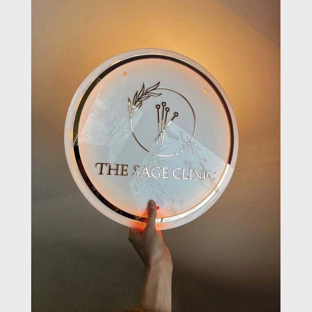 The Sage Clinic Acrylic Business Logo Sign - Shineneon
