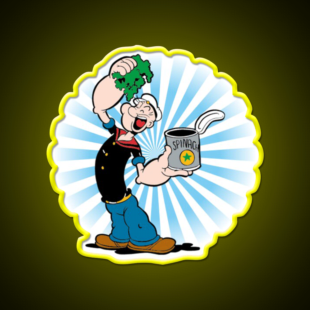 The Sailor Popeye 90S Vintage 01 Gym Fitness Led Neon Sign Rgb Color