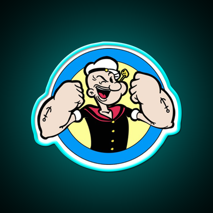 The Sailor Popeye 90S Vintage 04 Gym Fitness Led Neon Sign Rgb Color - Size and dimension reference