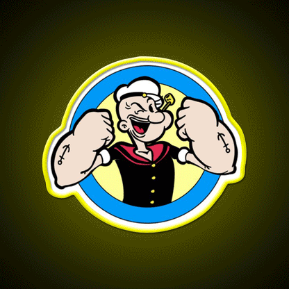 The Sailor Popeye 90S Vintage 04 Gym Fitness Led Neon Sign Rgb Color - Custom LED neon sign front view