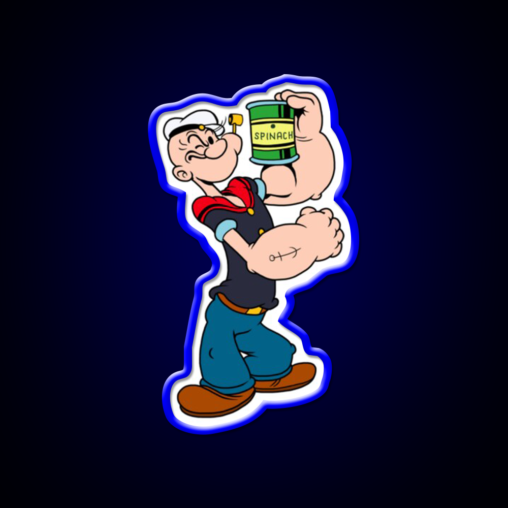 The Sailor Popeye 90S Vintage 06 Gym Fitness Led Neon Sign Rgb Color