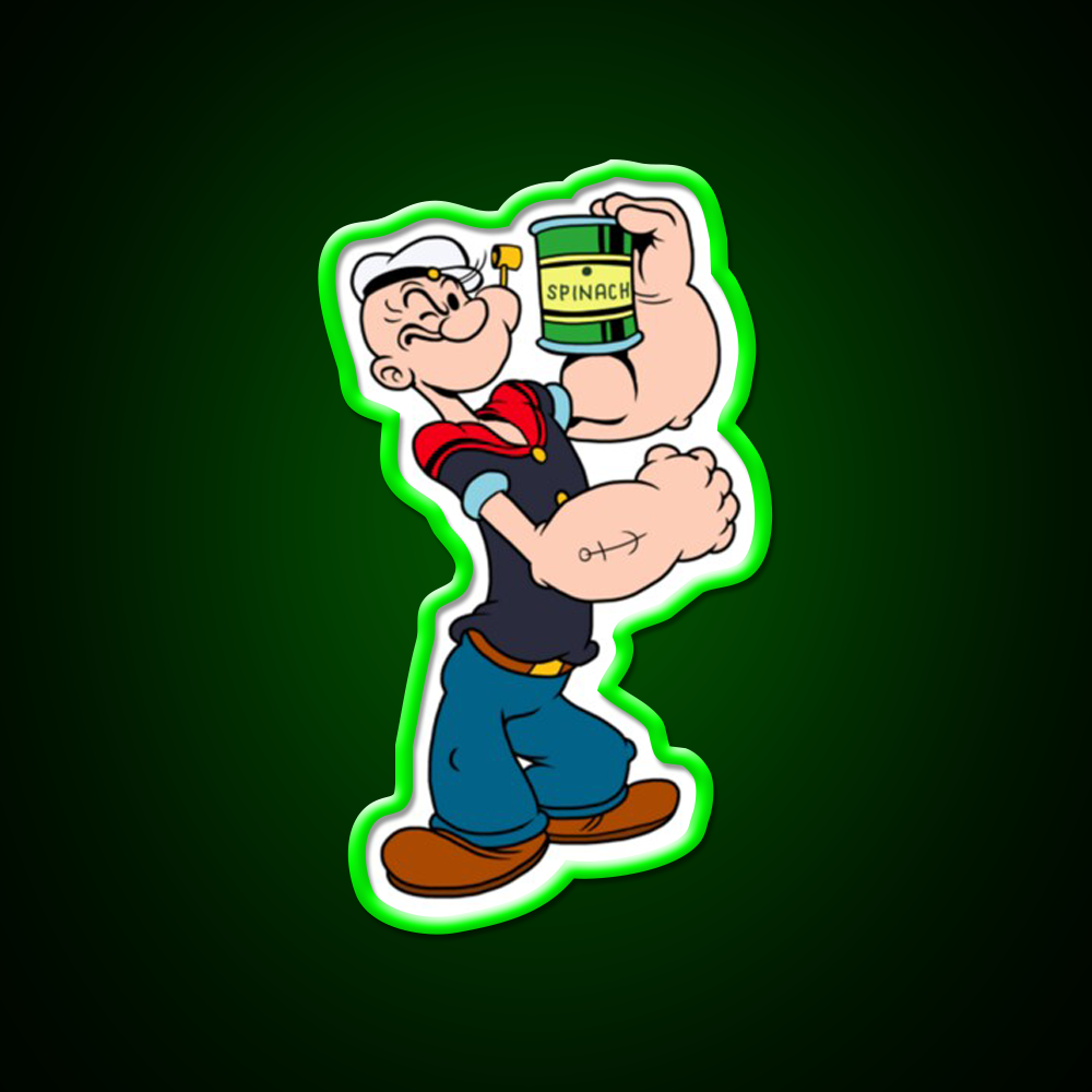 The Sailor Popeye 90S Vintage 06 Gym Fitness Led Neon Sign Rgb Color - LED neon sign view 8