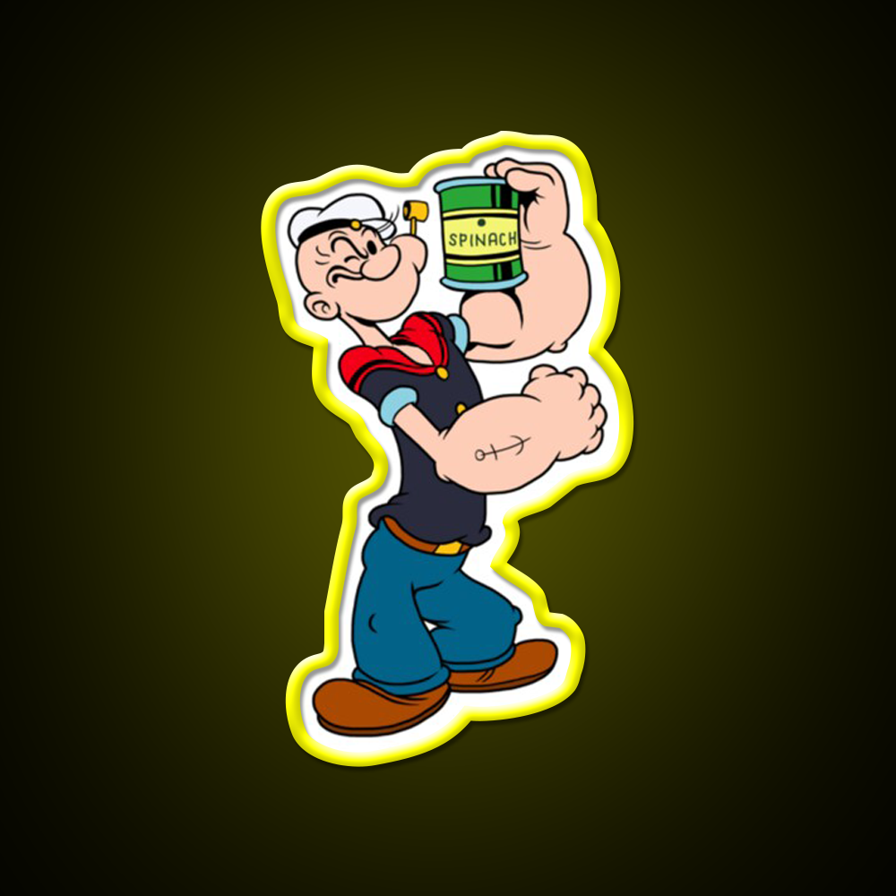 The Sailor Popeye 90S Vintage 06 Gym Fitness Led Neon Sign Rgb Color - LED neon sign view 7