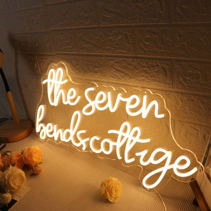 The Seven Bends Cottage Yellow Led Neon Sign - Shineneon