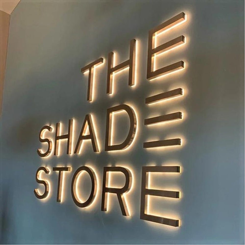 The Shade Store 3D Backlit Channel Letters Led Light Sign - Shineneon