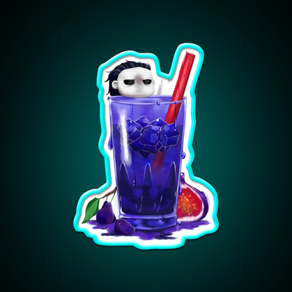 The Shapes Deep Stare Cocktail Bar Decor Led Neon Sign Rgb Color - Size and dimension reference