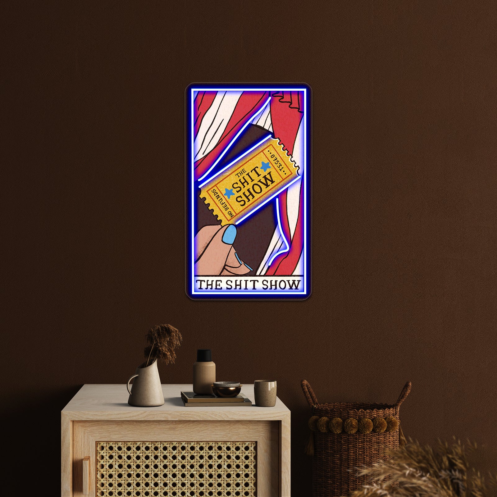 The Shit Show Tarot Card Neon Sign Artwork For Neon Sign For Sale | Shineneon