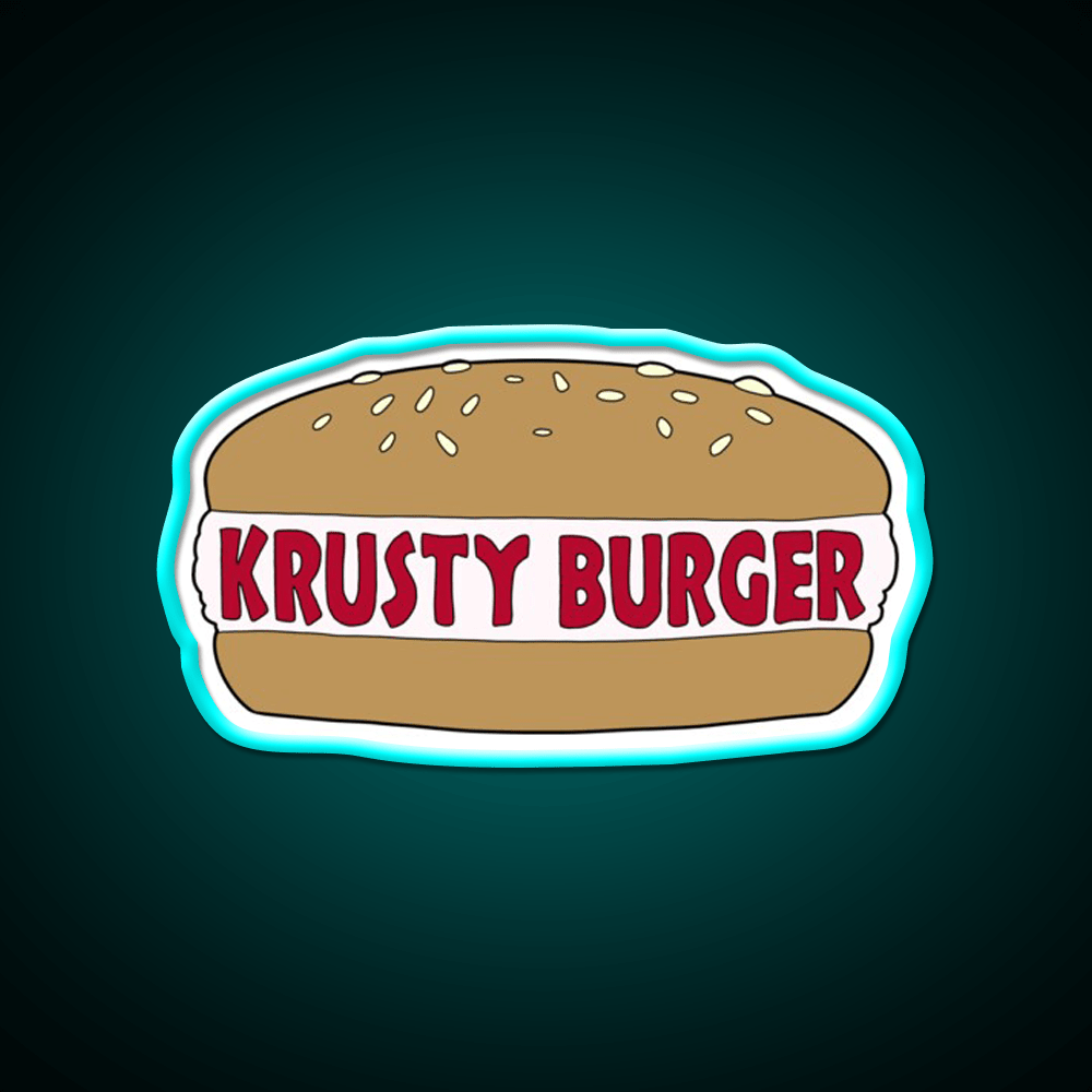 The Simpsons Krusty Burger Fast Food Led Neon Sign For Burger Place Rgb Color - Shineneon