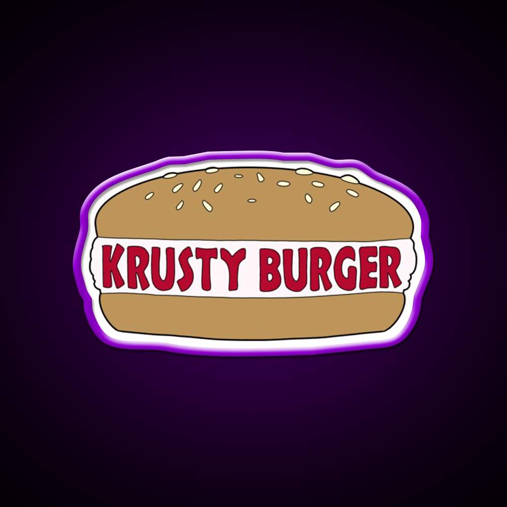 The Simpsons Krusty Burger Fast Food Led Neon Sign For Burger Place Rgb Color - Shineneon