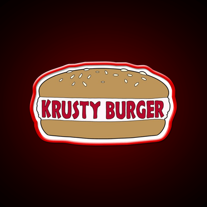 The Simpsons Krusty Burger Fast Food Led Neon Sign For Burger Place Rgb Color - Shineneon