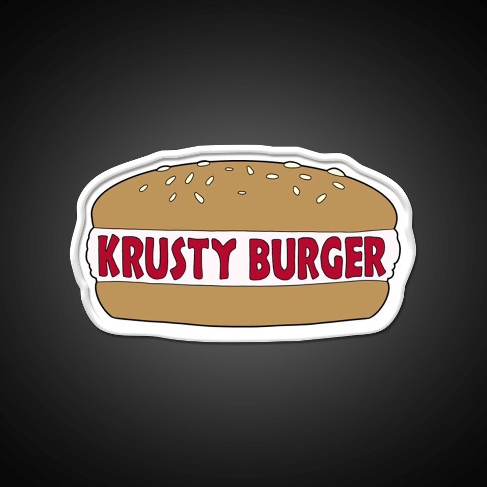 The Simpsons Krusty Burger Fast Food Led Neon Sign For Burger Place Rgb Color - Shineneon