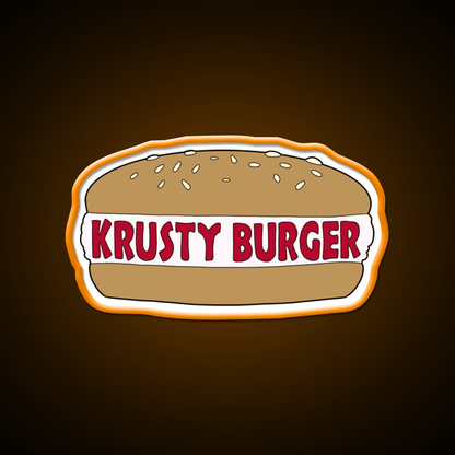 The Simpsons Krusty Burger Fast Food Led Neon Sign For Burger Place Rgb Color - Shineneon