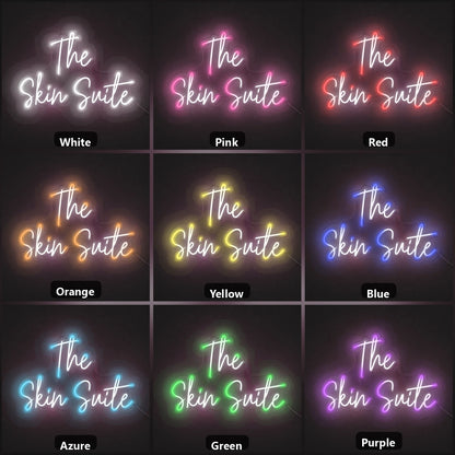 The Skin Suite LED Neon Sign color grid