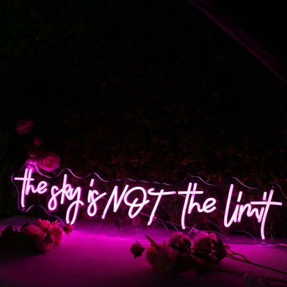 The Sky Is Not The Limit Pink Led Neon Sign - Shineneon