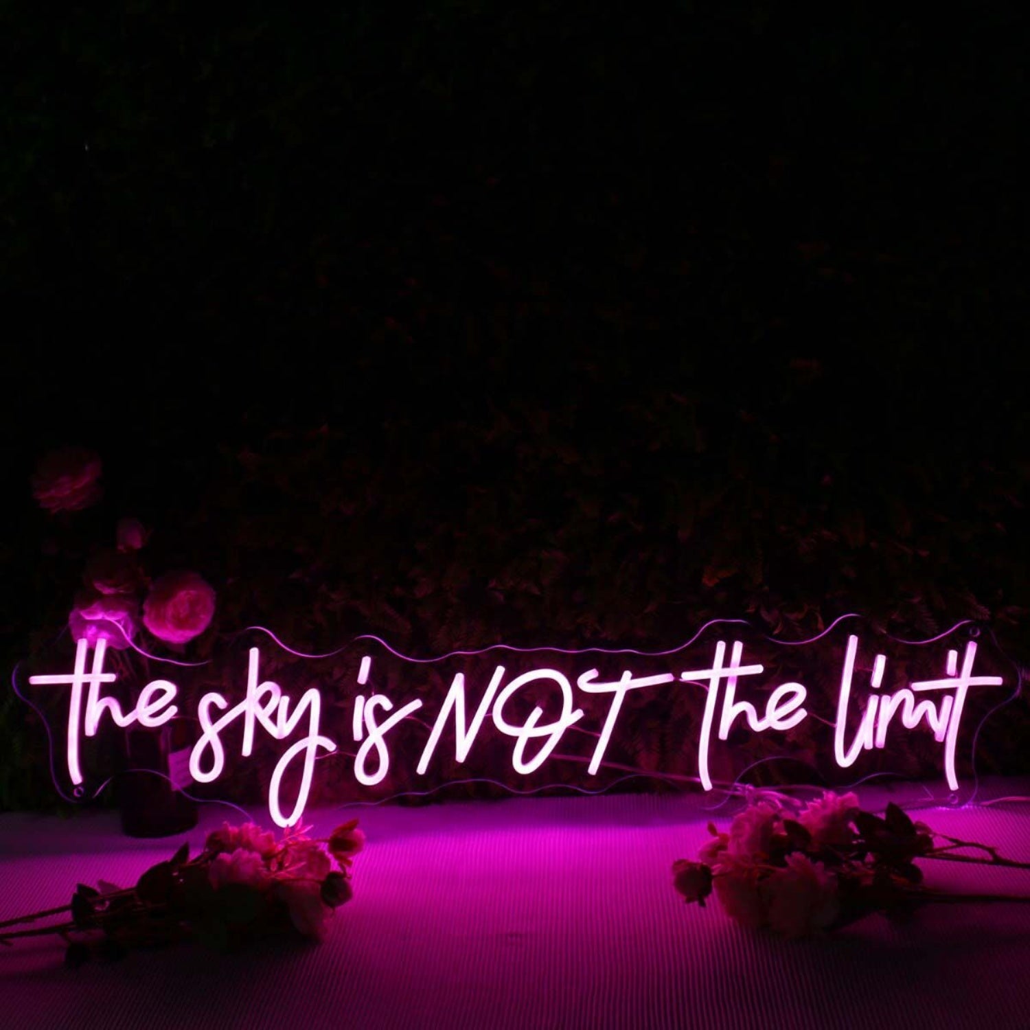 The Sky Is Not The Limit Pink Led Neon Sign - Shineneon