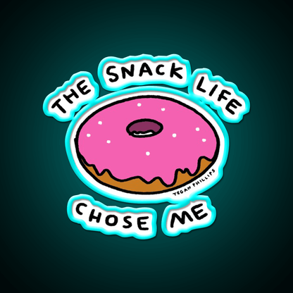 The Snack Life Chose Me Snack Food Led Neon Sign Rgb Color - Shineneon