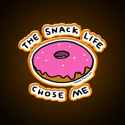 The Snack Life Chose Me Snack Food Led Neon Sign Rgb Color - Shineneon