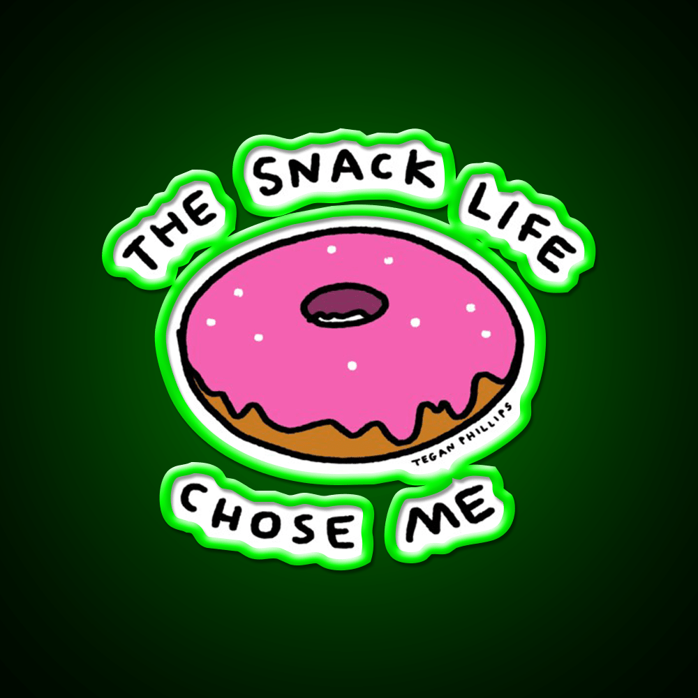 The Snack Life Chose Me Snack Food Led Neon Sign Rgb Color - Shineneon