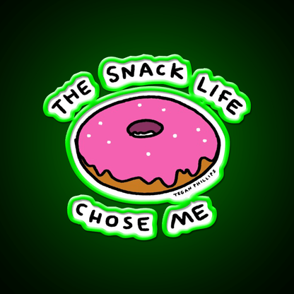The Snack Life Chose Me Snack Food Led Neon Sign Rgb Color - Shineneon